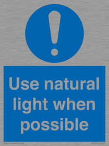 Use natural light when possible